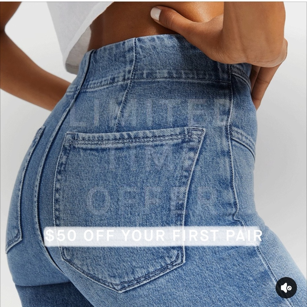 Good American Corset Good Classic Straight Leg Jeans